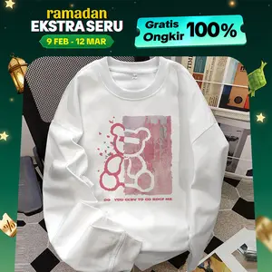 【COD】 Jessica - Tshirt Lengan Panjang Tangan Karet | Motif Nailong& Boy