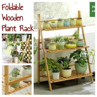 DIY Foldable Wooden Plant Rack