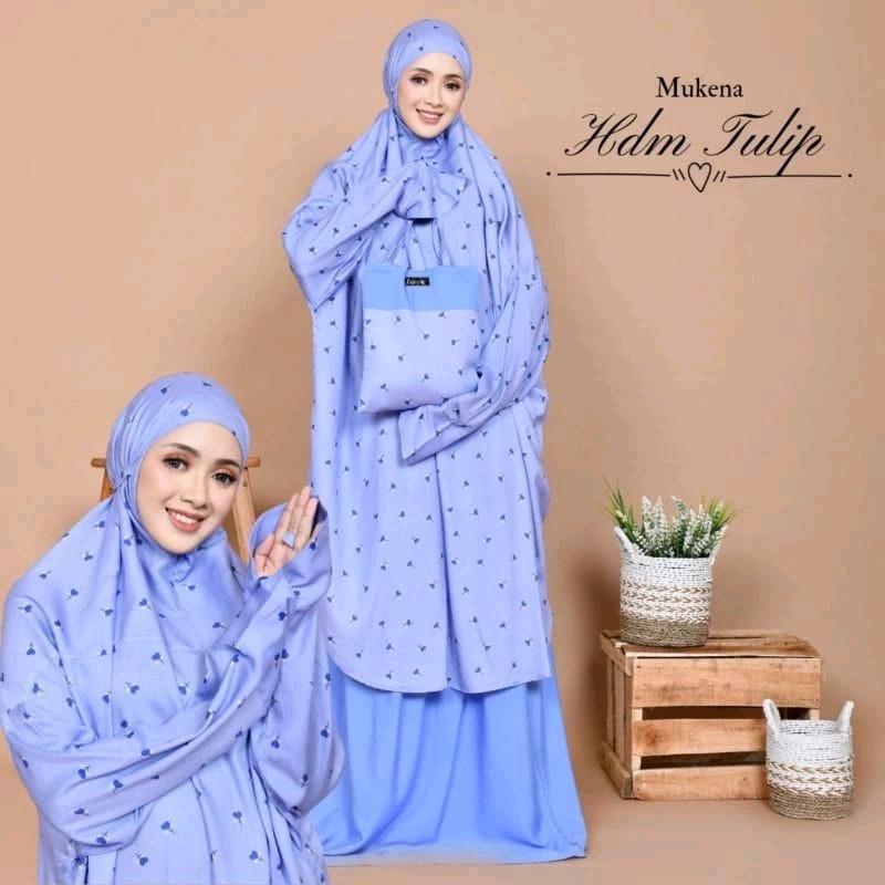 Mukena Bali Tunik Berlengan HDM Tulip Super Jumbo 0