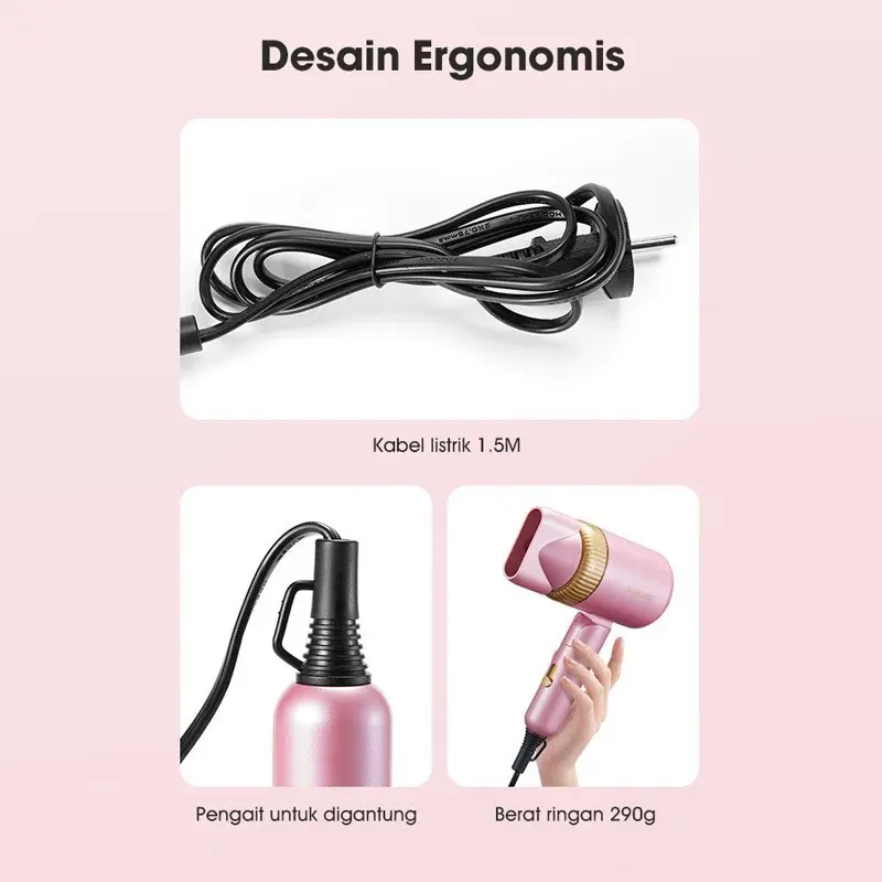 Samono Hair Dryer SW-HD40 Low Watt SWHD40 Pengering Rambut SW HD40 3