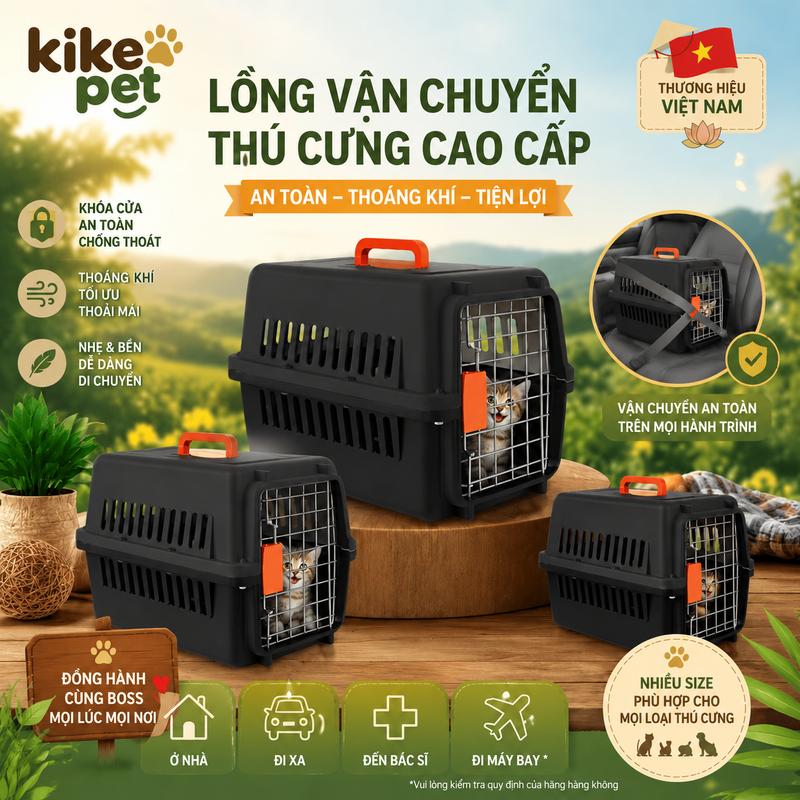 Airline-grade cage for dogs and cats, pet transport cage
