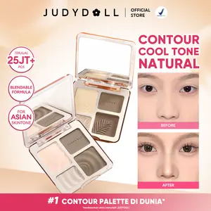 [BEST SELLER] Judydoll Highlight & Contour Palette - Shading Powder cool tone untuk hidung dan aegyosal, mudah dipakai dan tahan lama