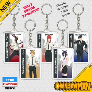Gantungan Kunci Chainsaw Man - Ganci Chainsaw Man - Keychain Anime - Gantungan Kunci Denji - Makima - Reze - Aki - Power - Asa Mitaka - Yoru - Kishibe - Kobeni - Katana man