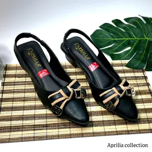 Aprilia sandal wanita mules 3cm model pita terbaru kekinian-sepatu heels wanita formal-sendal wanita non slip anti licin-sepatu sandal wanita korea slip on mules kekinian bisa cod Sendal Shoes