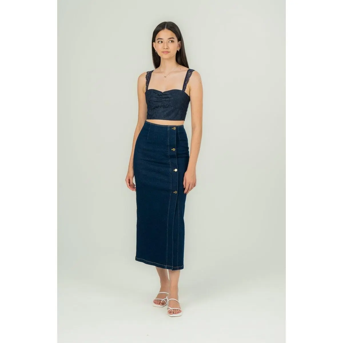 Sonia Denim Skirt in Dark Wash