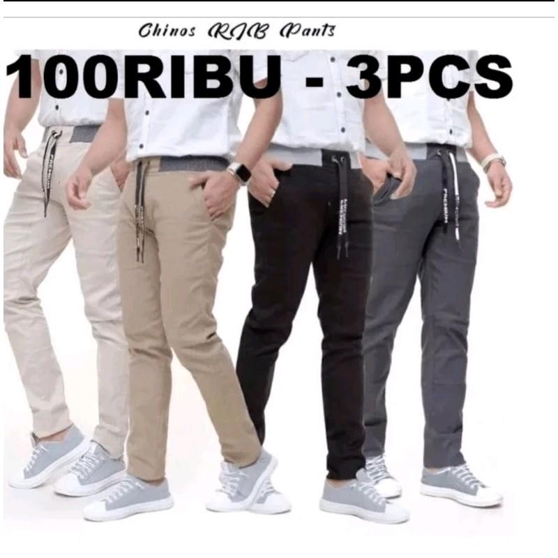 PROMO GILA!! 100K DAPAT 3 PCS CELANA PANJANG PRIA RIP MELAR BISA BAYAR DITEMPAT 0