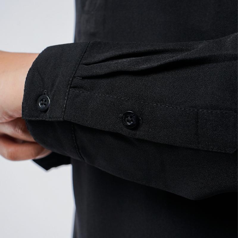 Sekido Mamica Blouse Busui Friendly Wollycrepe Hitam 4
