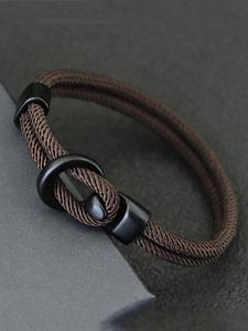 Pulsera de cuerda sencilla y lisa para hombre, pulsera casual y moderna, accesorios de moda para uso diario y decoración de fiestas, ofertas del Día Nacional