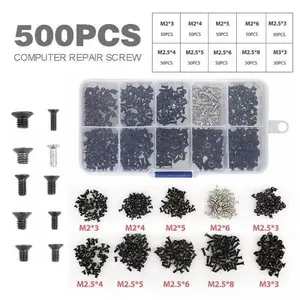 Terlaris - Set Baut Laptop Paket 500 pcs/Screw Service KIT Laptop Notebook -CPRO