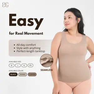 Elsas Easy Basic Stretch Seamless Tanktop Bra Bratop Polos Panjang Wanita