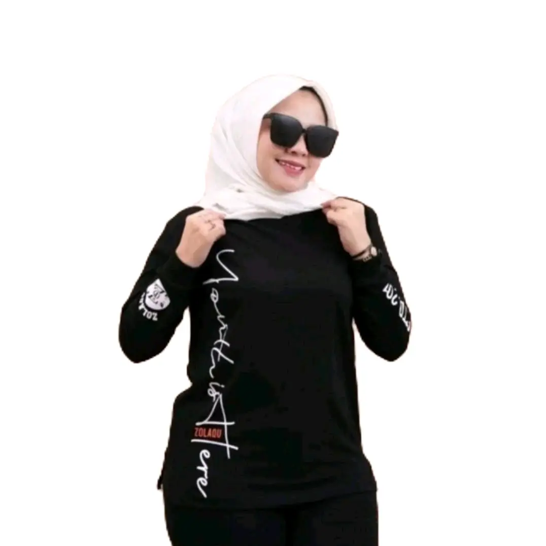 Sipp Oke Kaos Wanita Murah Meriah Fashion Wanita Bahan Cotton Combed 24s Kaos Cewek Dewasa Cantik Seragam Senam yang Adem Nyaman Kaos Distro Panjang Atasan Hitam Tebal Katun Baju Keren Sablon Plastisol And Discharge