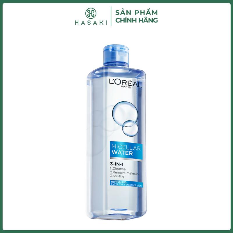 Nước Tẩy Trang L'Oreal Tươi Mát Cho Da Dầu, Hỗn Hợp 400ml | HASAKI BEAUTY