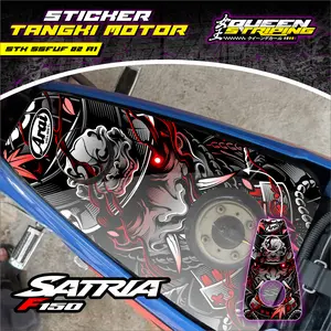 Stiker Aksesoris Tangki Bensin Satria FU Facelift Siap Pakai - Stiker Tangki Motor Desain Variasi Karakter Mata Merah - Sudah Cutting Tahan Lama - STK-SSFUF
