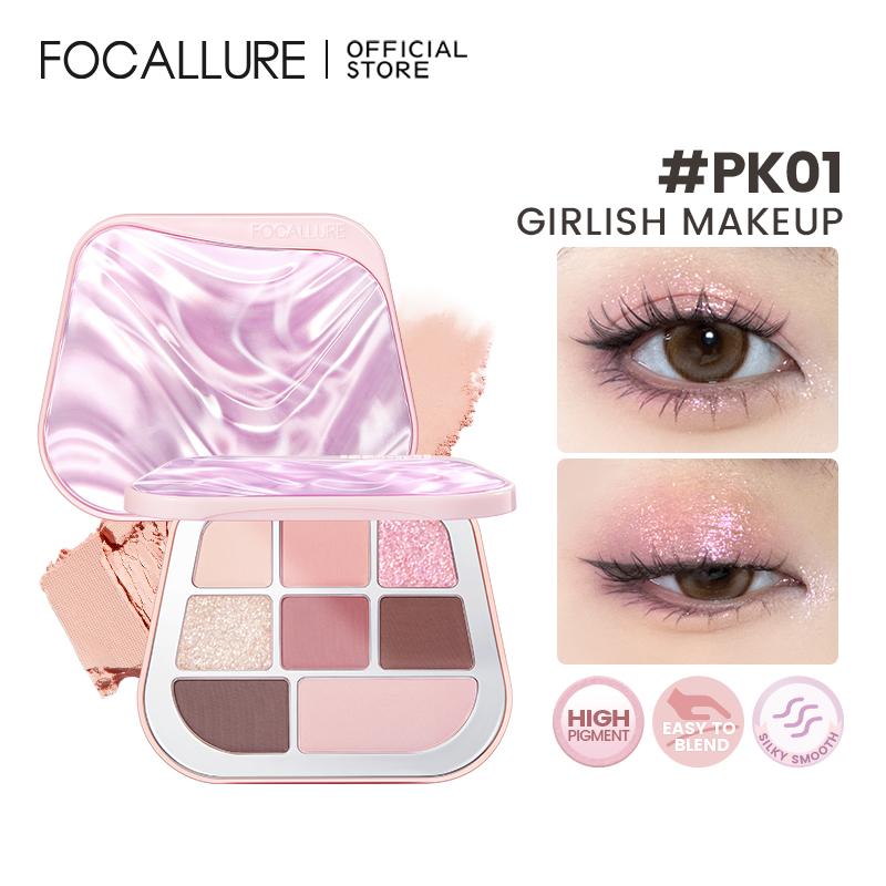 Bảng Phấn Mắt FOCALLURE Sắc Tố Cao Dễ Pha Trộn Lâu Trôi Không Dính Dưỡng Ẩm Không Kem