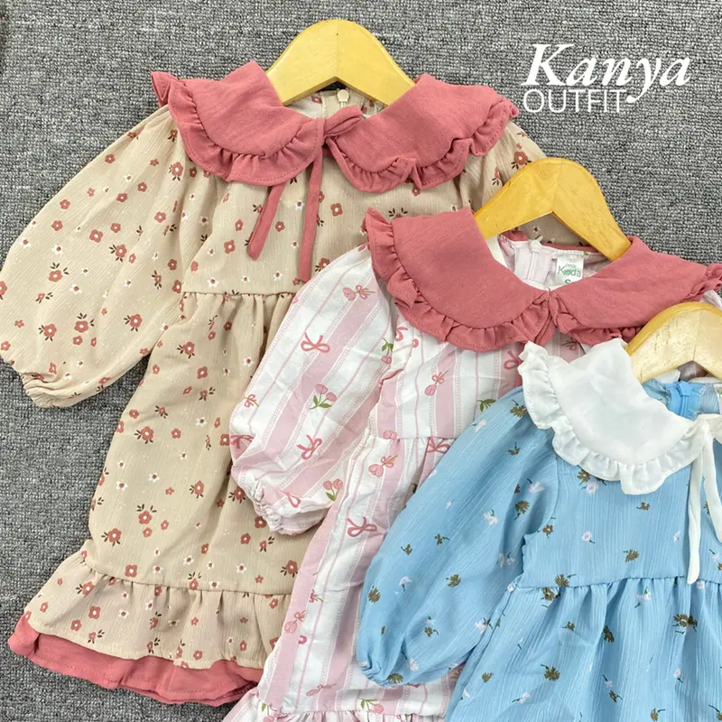 KNO 3-15 BLN GAMIS ANAK KHANZA LONG DRESS ANAK PEREMPUAN 2