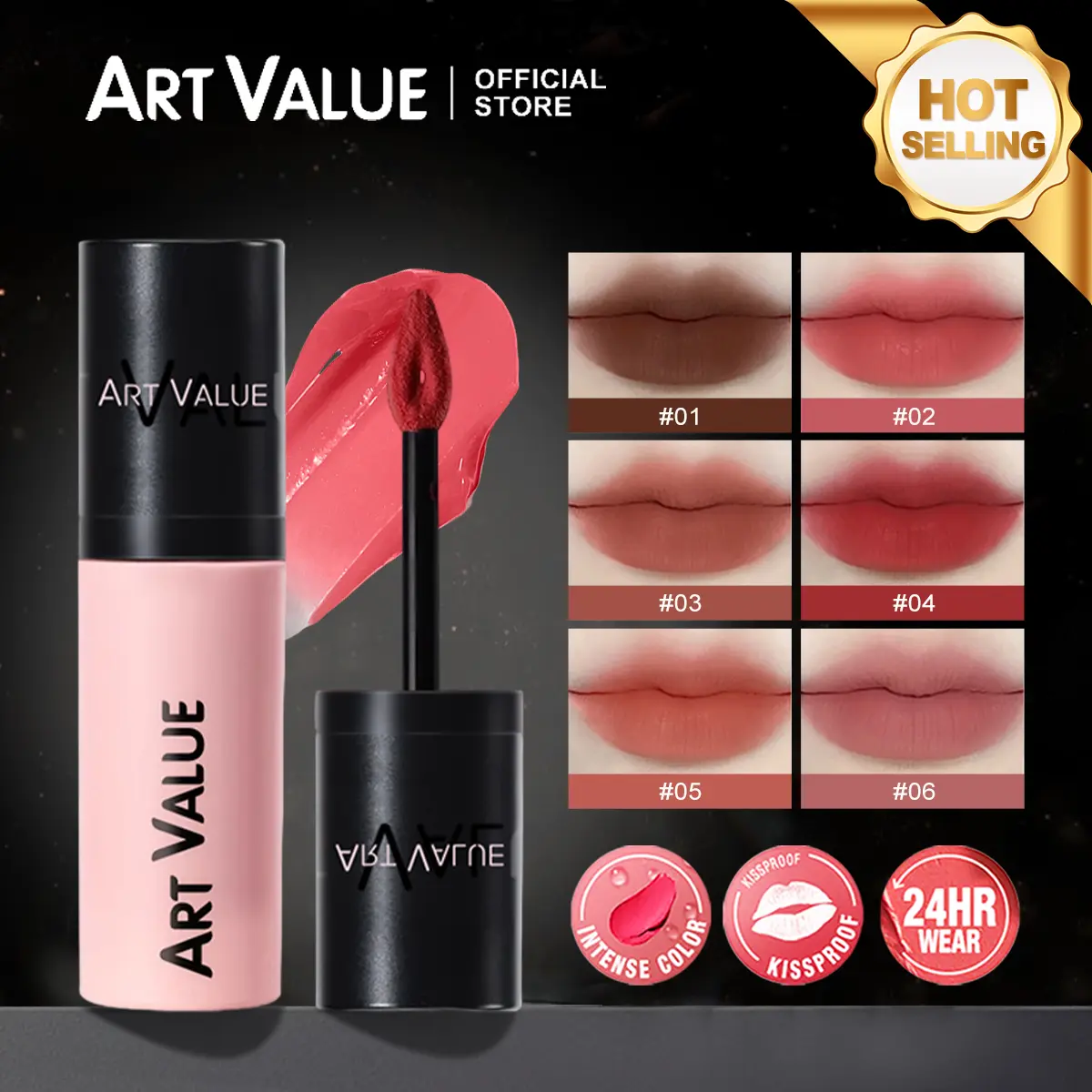 【COD】Art Value Sương mù Matte Lip Tint Lip&Cheek Dual - Sử dụng Lip Clay Kết cấu Nhẹ nhàng Mềm Son môi Bền bỉ Không thấm nước Không dính Cup Son môi Mịn Môi Bùn Son môi trang điểm   Nữ   Women  Cosmetic  Mỹ Phẩm son  bóng  lì son  moi