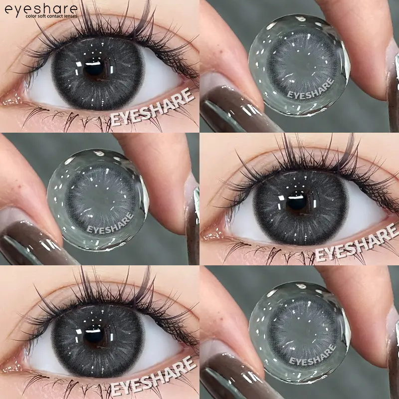 Eyeshare lens SEINE Len màu xám / nâu Kính áp tròng 14,2mm Sử dụng hàng năm