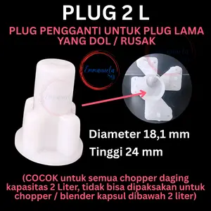 PLUG Tangkai Chopper 2 Liter Chopper Daging Chopper Mitochiba