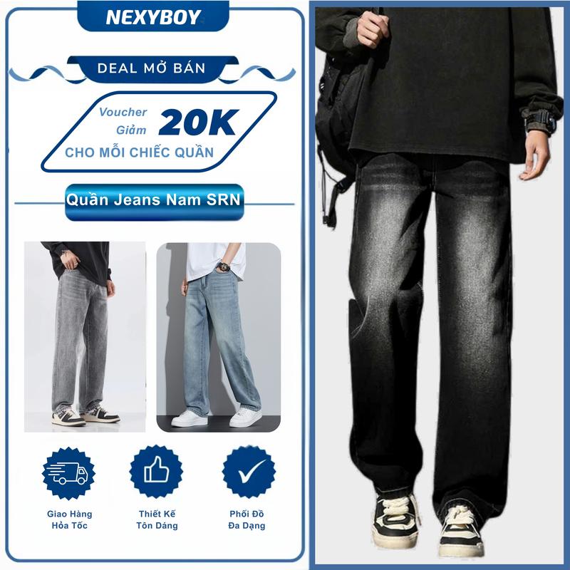  NEXYBOY Quần Jean Nam Baggy Màu RETRO Rêu SRN Cạp Cao Form Suông Ống Rộng Chất Vải Denim Mềm Mịn Thoáng Mát Menswear Pants Siêu Sale Giao Hàng Hỏa Tốc Thiết Kế Tôn Dáng Phối Đồ Đa Dạng 