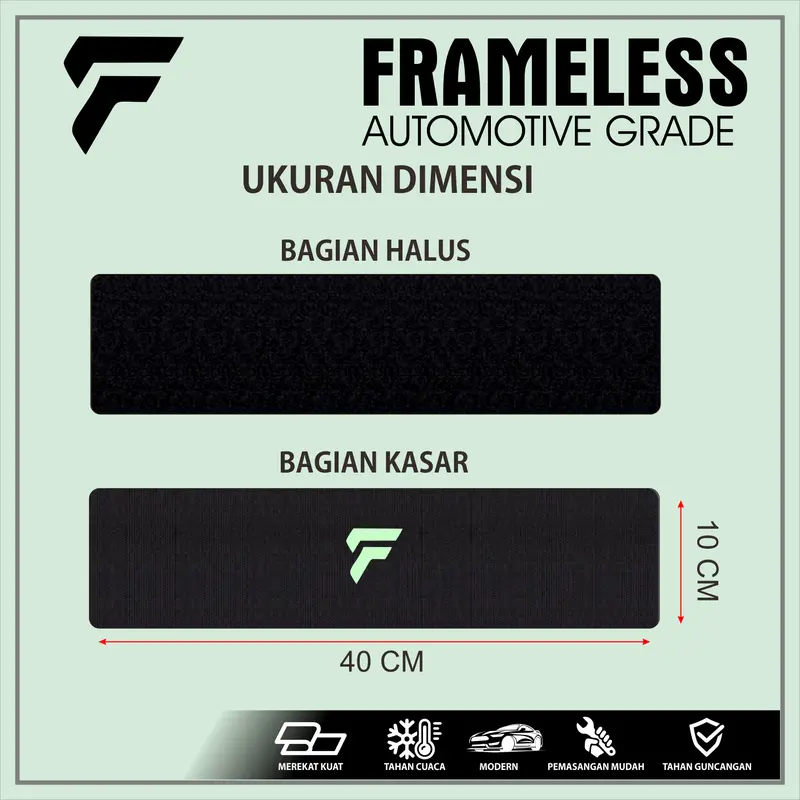 Dudukan Plat Nomor Mobil Frame Plat Frameless Plate (Clean Look) - Varian PANJANG - Car, Accessories 3