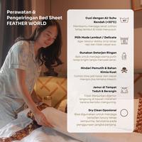 Gambar Bed Sheet Only FEATHER WORLD Pure Cotton 300TC - 120x200cm dari Feather World ID Kota Administrasi Jakarta Barat 4 Tokopedia
