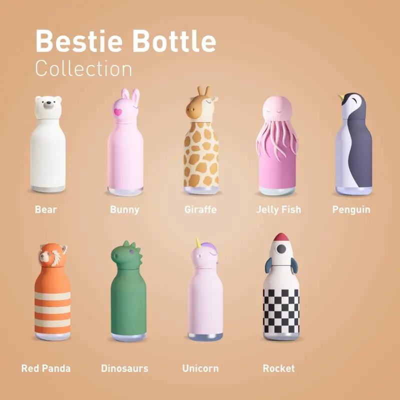 Botol Minum / Tumbler / Termos Stainless Steel - ASOBU Bestie Bottle 460ML - Girrafe 6