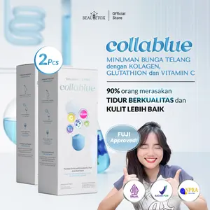 BUY 1 GET 1 BEAUTETOX Collablue Minuman Bunga Telang Sarang Burung Walet Vitamin C Glutathione Collagen Drink