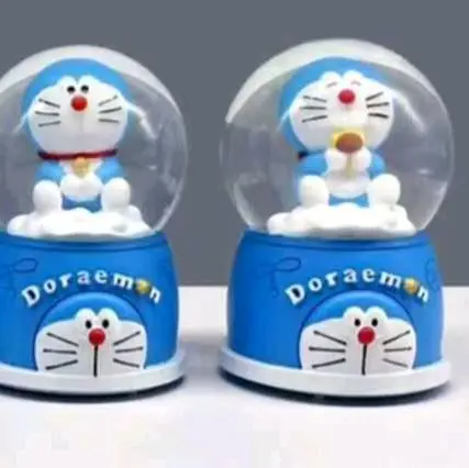 mini snowball princess castle Bola air salju lampu warna warni kastil 2