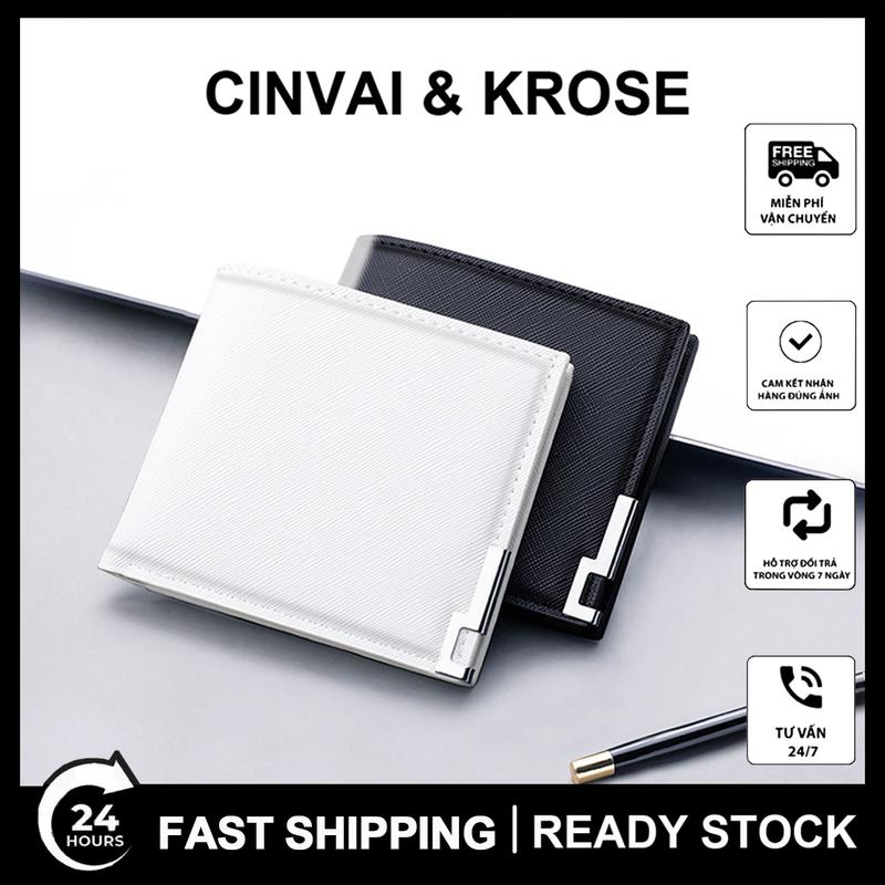 Ví, ví của nam giới, ví ngắn, ví thanh niên đơn giản, thư mục xe, thư mục ID nhận dạng, dung lượng lớn, nhiều khe cắm thẻ, ví hình chữ nhật, ví tinh tế