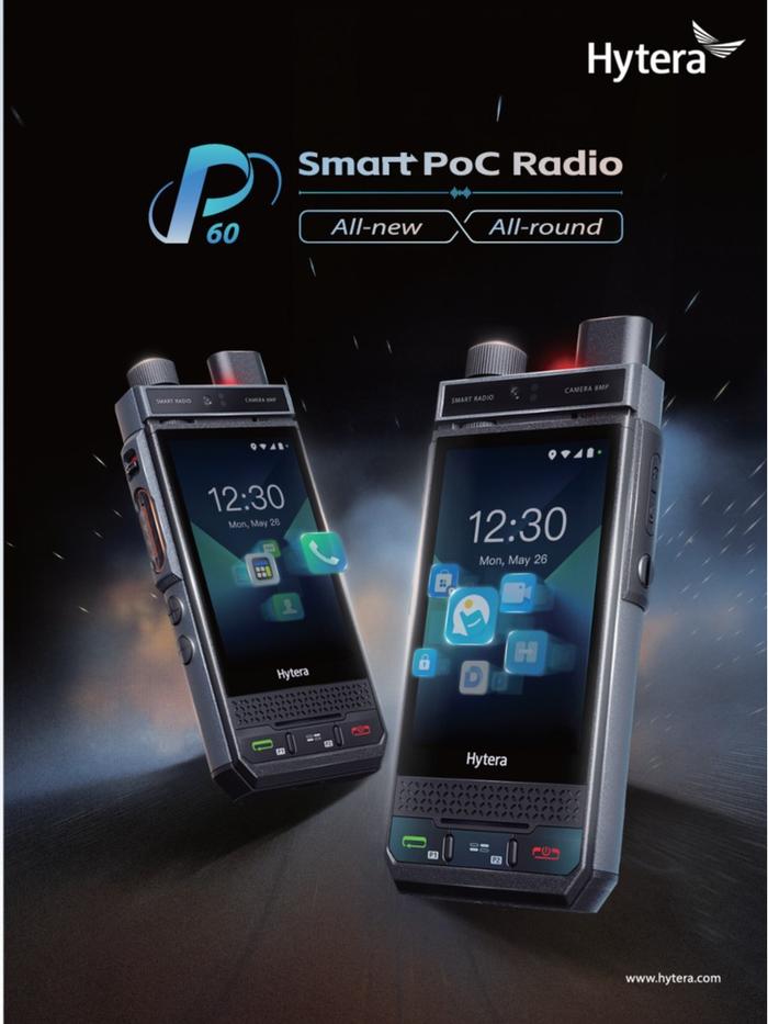 Smart Radio System Promo Hytera P60 Smart PoC Radio GSM 5G Touchscreen Type-C GPS Kamera ...