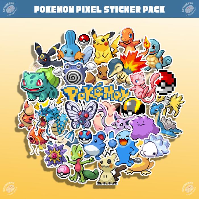 Jual 30pcs POKEMON PIXEL Sticker Pack | stiker pokemon pixel aesthetic ...