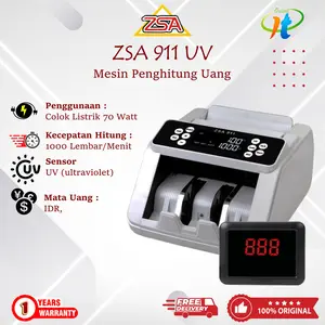 Mesin Penghitung Uang ZSA 911 UV Money Counter ZSA911 Alat Hitung Uang Kertas