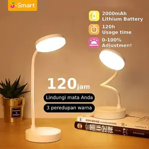 Lampu belajar tricolour sentuh 3 warna tempat pulpen Baca Meja Kerja Duduk 2000mAh Lampu Tidur Wireless Lampu
