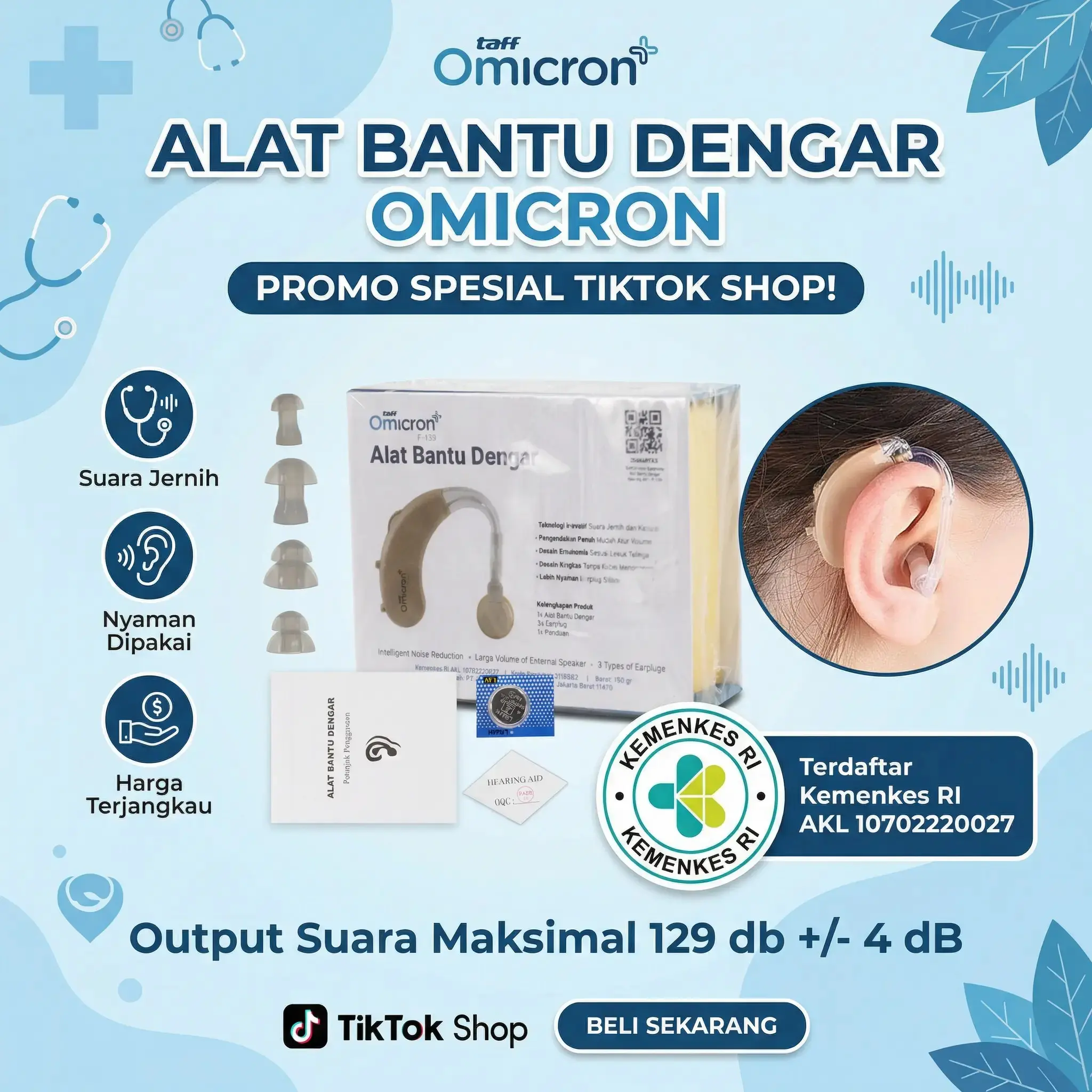 Alat Bantu Dengar Telinga Hearing Aid Pengeras Suara Original