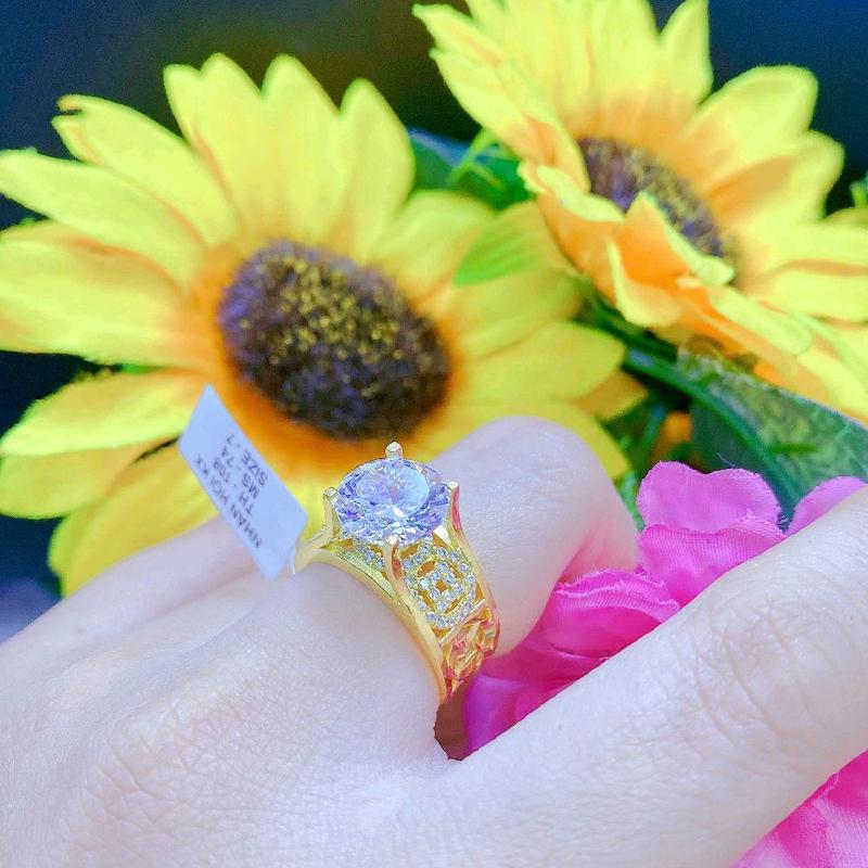 TH108 Nhẫn kim tiền hội Đồng Vàng trang sức phụ kiện Đồng Vàng phụ kiện Đồng Vàng