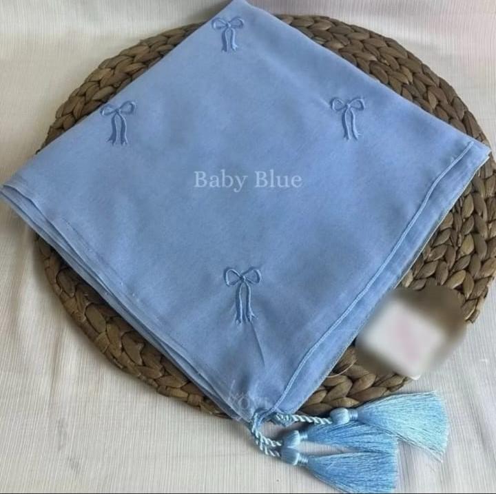 Kerudung Segi Empat Coquette Paris Jadul Tassel Hijab Bordir Pita Kecil 3