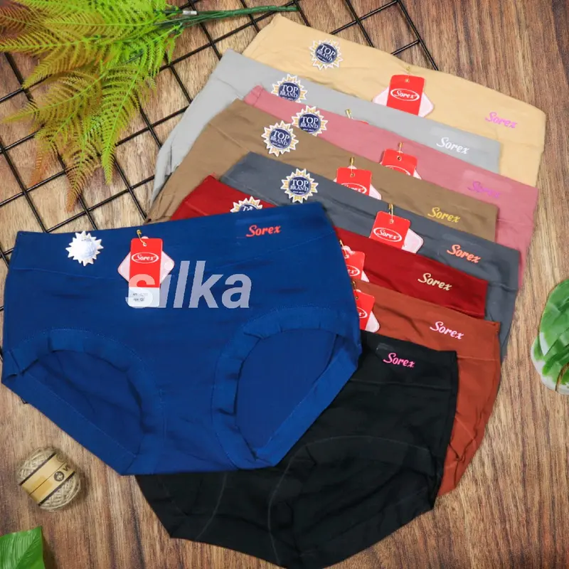 (3Pcs)Sorex CD 1232 Celana Dalam Wanita - Midi Panty - Stretch Soft & Comfort - M - XXL Katun Nyaman 6