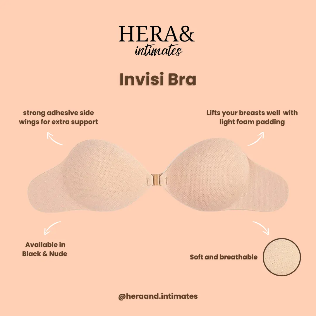 Hera& Intimates - Invisi Bra Nude and Black