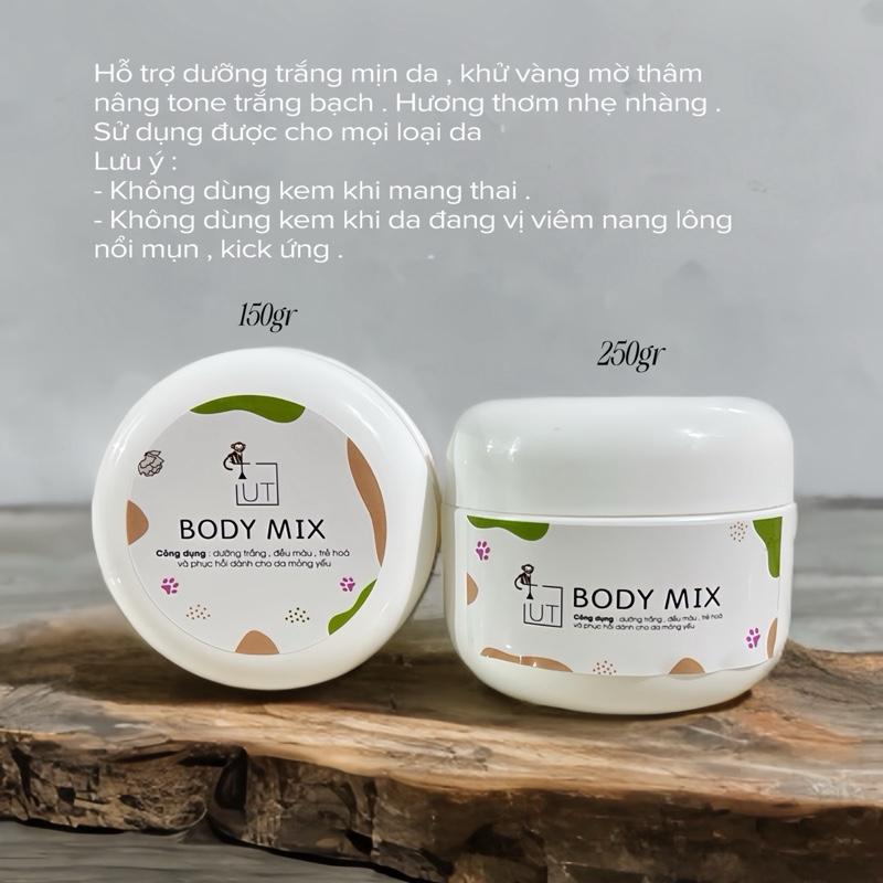 BODY MIX Phôi Kem Cao Cấp Dưỡng  Da (150gr & 250gr)  - Hỗ Trợ Khử Vàng Mờ Thâm Nâng Tone Bạch