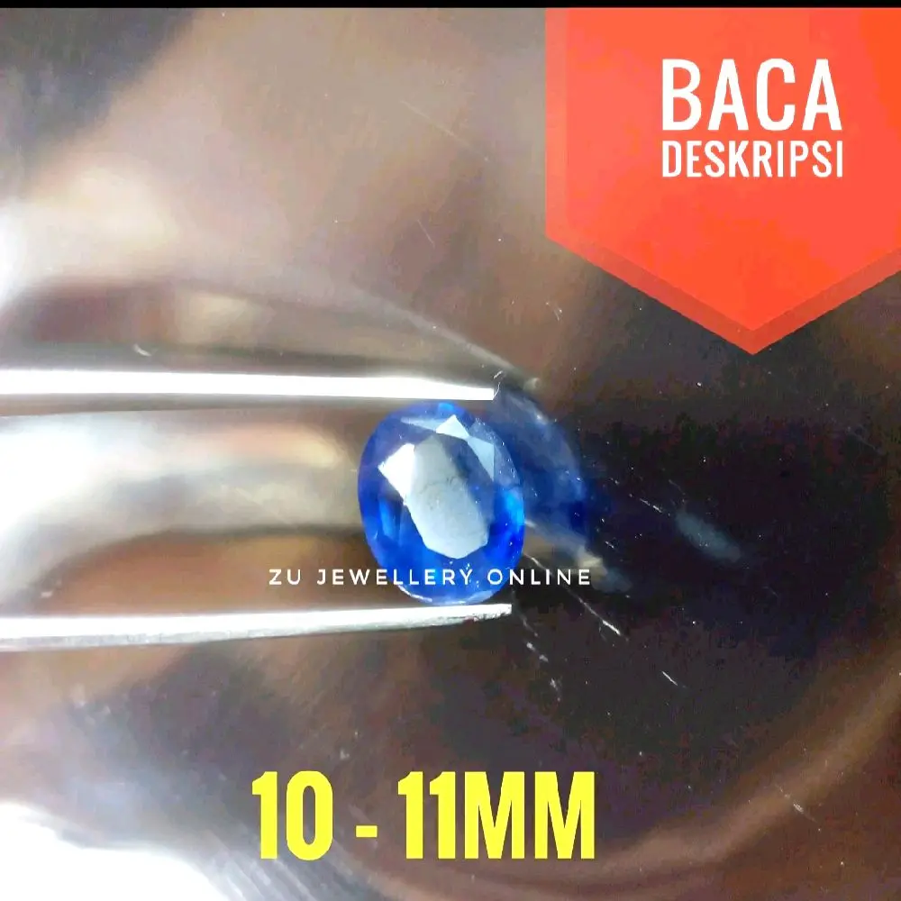 Natural Batu Permata Mulia Blue Sapphire / Safir Cutting (kating)+