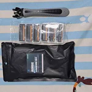 RTL Pisau Cukur Manual Set 6pcs Pisau dua lapis pisau Alat cukur janggut Tajam