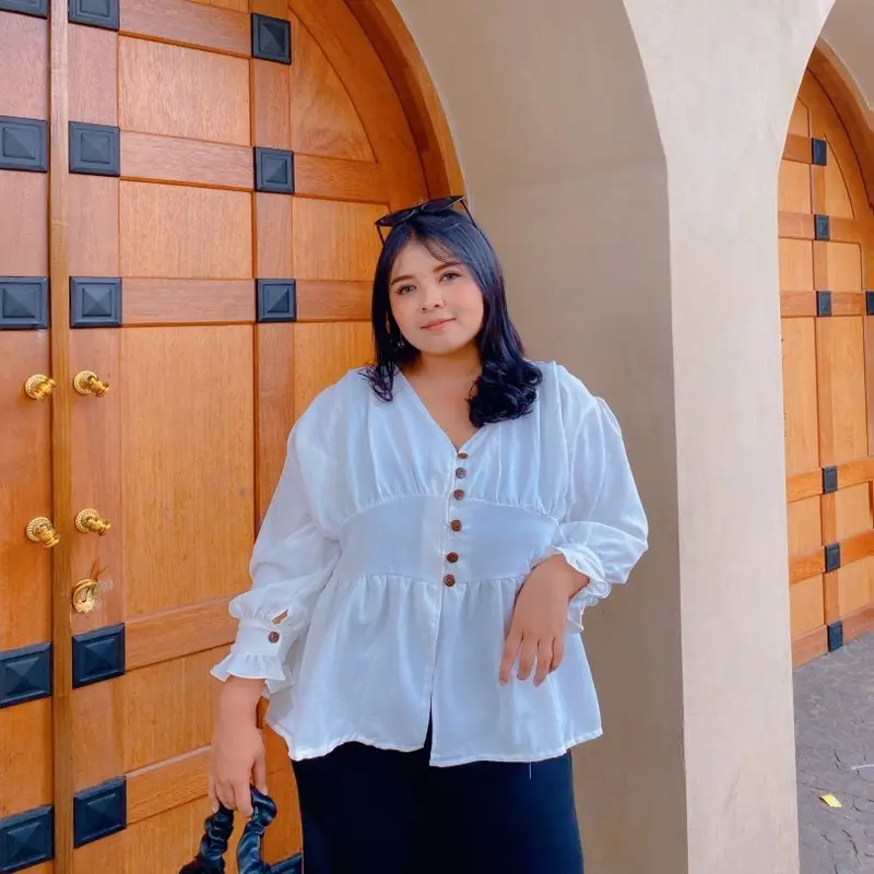 Willy Blouse Jumbo / Blouse Wanita Baju Busui Atasan  Panjang Cantik atasan wanita kekinian kemeja crinkle wanita 1