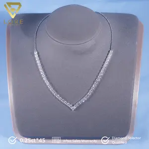 Lore Jewellery - Kalung Moissanite Lapis Emas Putih 18K - Violetta Moissanite Necklace 11.25 CT