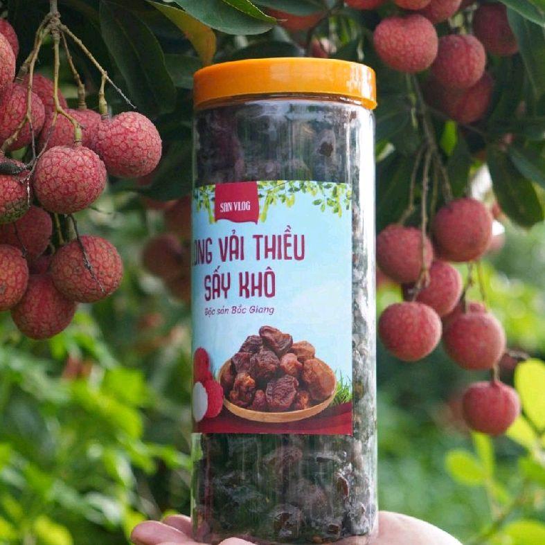 1kg hộp LONG Vải Thiều Sấy Khô Bắc Giang