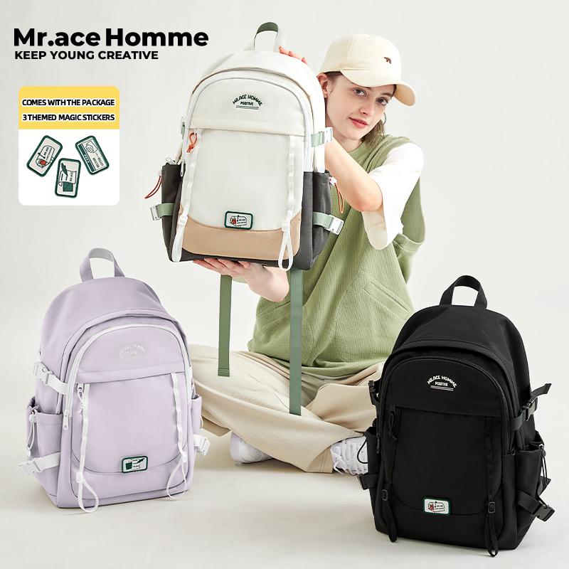 Ba Lô Sáng Tạo, Mrace, Cho Học Sinh Trung Học Cơ Sở Và Trung Học Cơ Sở, Túi Đi Học Giá Trị Cao, Dung Lượng Cao, Thích Hợp Cho Máy Tính, Phong Cách Nam 0