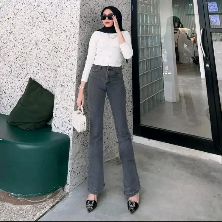 HIGWAIST JEANS CUBRAY LOOSE WANITA, CELANA CEWEK,CELANA KEKINIAN,CELANA OOTD