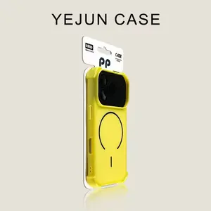 YEJUN CASE [Lensa Lepas-Pasang] Case HP iPhone 18 17 16 15 14 13 12 11 desain warna dopamin frame kamera kontras, bahan matte tidak mudah terkena sidik jari, pelindung sudut anti jatuh, tersedia untuk semua seri iPhone.