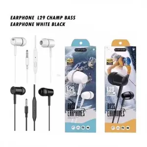 HEADSET L29 | Bass Kencang & Suara Jernih | Earphone Kabel Nyaman