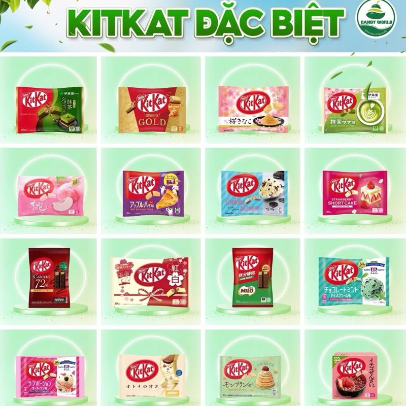 Bánh Socola KitKat của Nhật -  Đủ Vị - Vị Đặc Biệt  - 7 đến 13 Thanh Snack Ăn Vặt