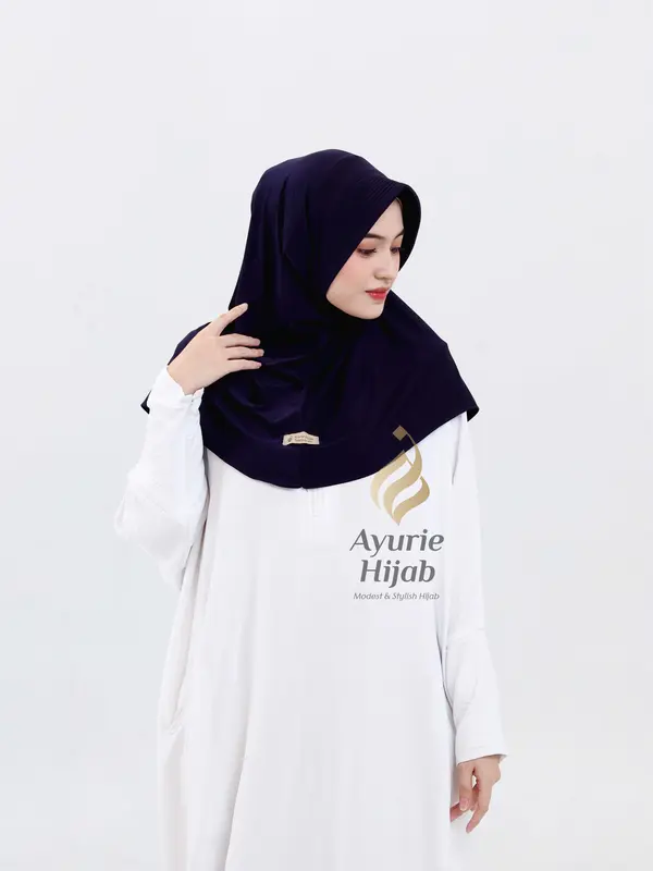 AYURIE - Sporty School Size M  Hijab Dewasa Instan  sporty Matt Jersey Kerudung  Adem Nyaman Simpel Muslim Fashion Bergo Casual Simple 3